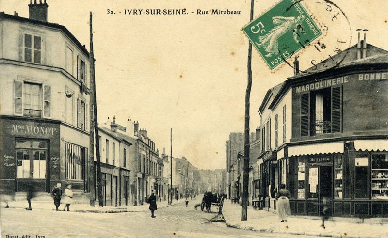 Rue Mirabeau, années 1910-1920. © Archives municipales d'Ivry-sur-Seine.