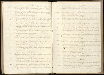 Extrait du registre des actes de naissances, décès, mariages des esclaves de la commune de Basse-Terre extra-muros (Saint-Claude), 1837-1839.